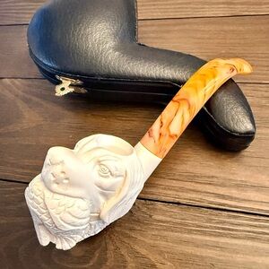 Meerschaum Pipe - Hunting Dog Design